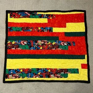 Marvel Superheroes‎ Handmade Quilt 29” x 33” Baby Blanket Wall Decor Throw
